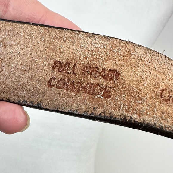 Vintage Tooled Cowhide Wolf Embossed Western Belt Men’s Size 42” - Picture 9 of 16